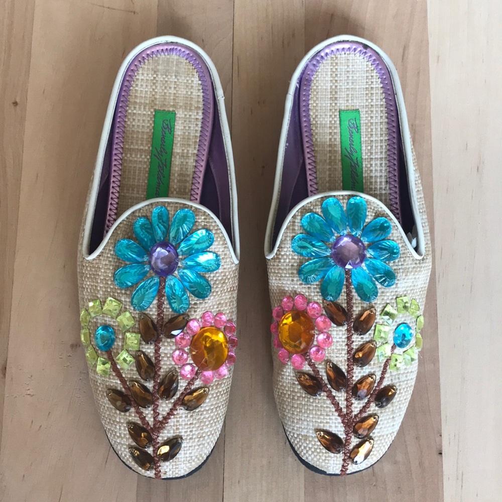 Beverly Feldman beaded slides